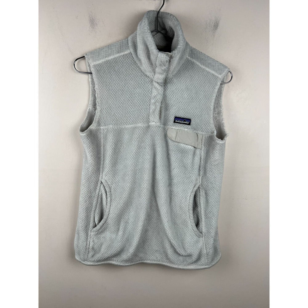 Patagonia‎ Re-Tool Snap-T Fleece Vest Womens Small Gray Polartec Thermal Pro